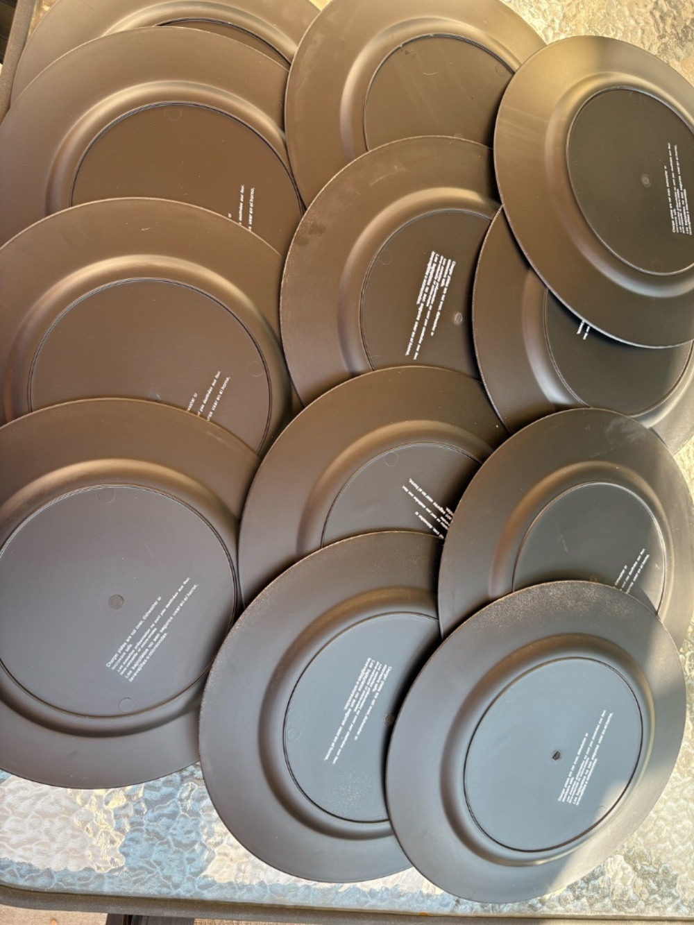 12 pc Silver-Colored Charger Plates 13" - Picture 5 of 8